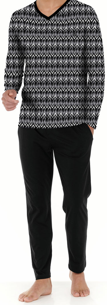 Jerry Long Sleepwear | Black Print 402615-P004